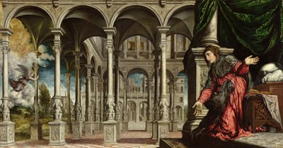 La Anunciación, 1545-50 de Paris Bordone